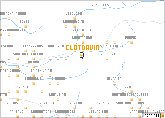 map of Clot-Davin