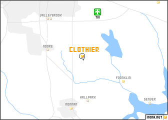 map of Clothier