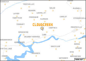 map of Cloud Creek