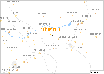 map of Clouse Hill