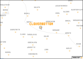 map of Clover Bottom