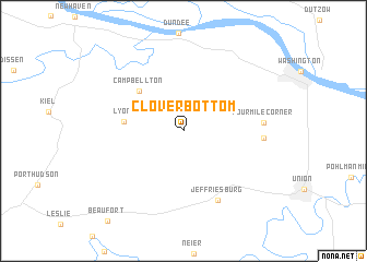 map of Clover Bottom