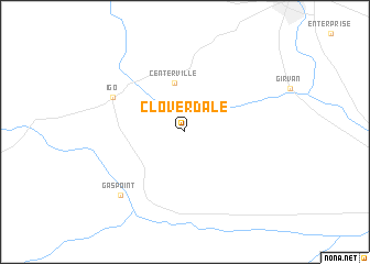 map of Cloverdale