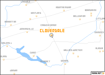 map of Cloverdale