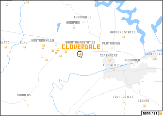 map of Cloverdale