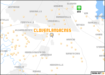 map of Cloverland Acres