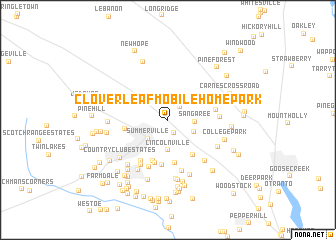 map of Cloverleaf Mobile Home Park