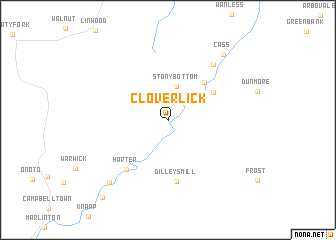 map of Clover Lick