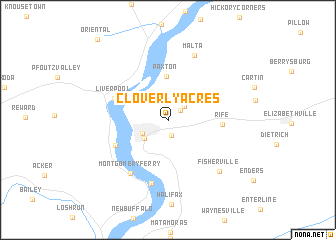 map of Cloverly Acres