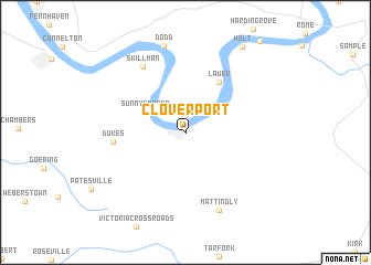 map of Cloverport