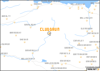 map of Cluddaun