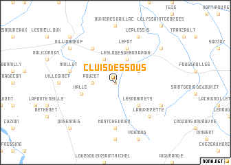 map of Cluis Dessous