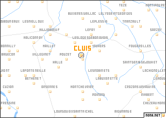 map of Cluis