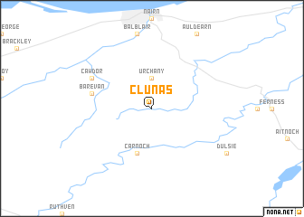 map of Clunas