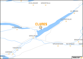 map of Clunes