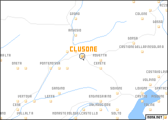 map of Clusone