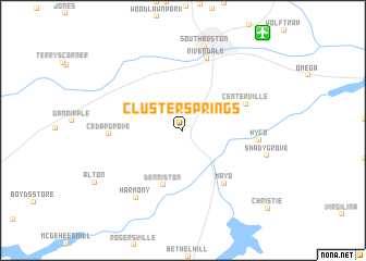 map of Cluster Springs