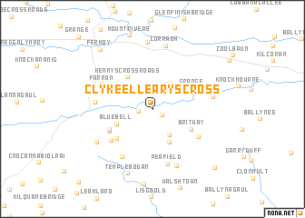 map of Clykeel Learyʼs Cross