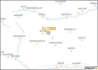 map of Clymer