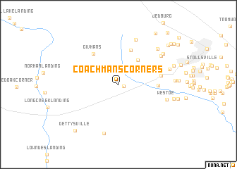 map of Coachmans Corners