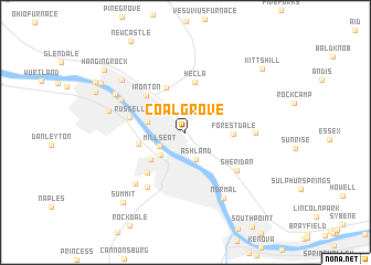 map of Coal Grove