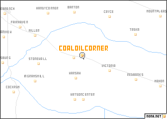 map of Coal Oil Corner