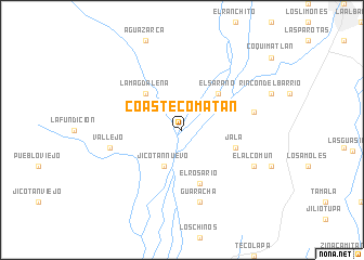 map of Coastecomatán