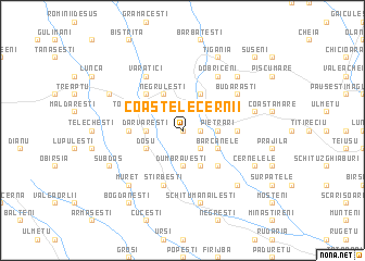 map of Coastele Cernii