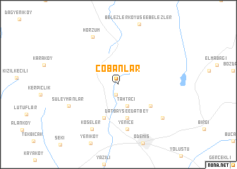 map of Çobanlar