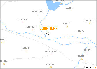 map of Çobanlar