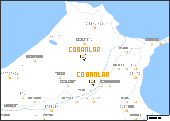 map of Çobanlar