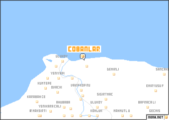 map of Çobanlar