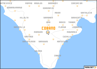 Cobano Costa Rica Map Cóbano (Costa Rica) map   nona.net