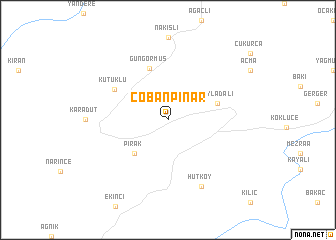 map of Çobanpınar