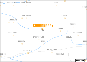 map of Çobansaray