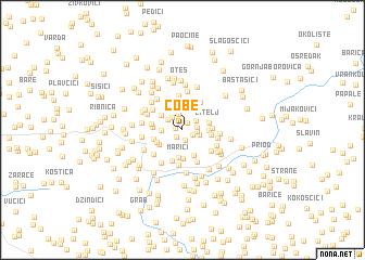 map of Ćobe