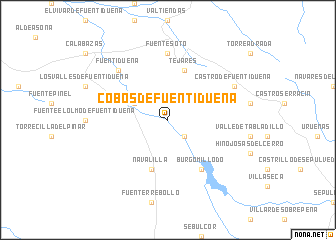 map of Cobos de Fuentidueña