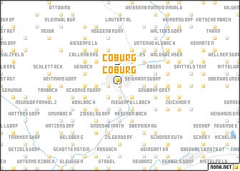 map of Coburg