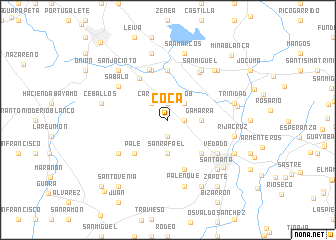 map of Coca
