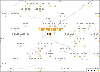 map of Cocentaina