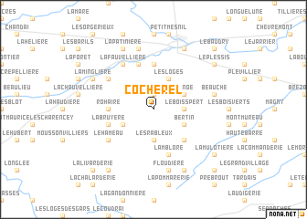 map of Cocherel