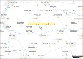 map of Cockayne Hatley