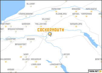 map of Cockermouth