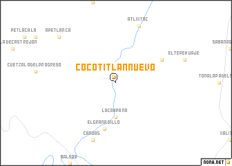 map of Cocotitlán Nuevo