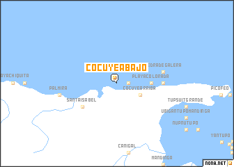 map of Cocuyé Abajo