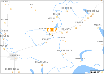 map of Cody