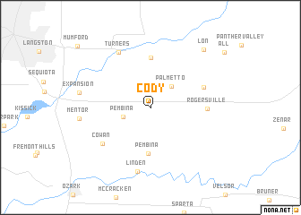 map of Cody