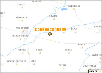 map of Coesse Corners