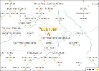 map of Coëtven