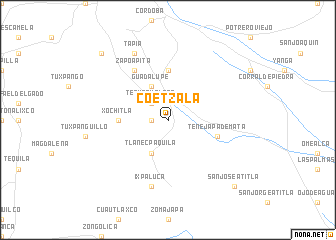 map of Coetzala